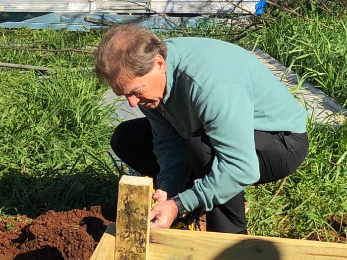 Nick Saban workin on national championship house No. 17